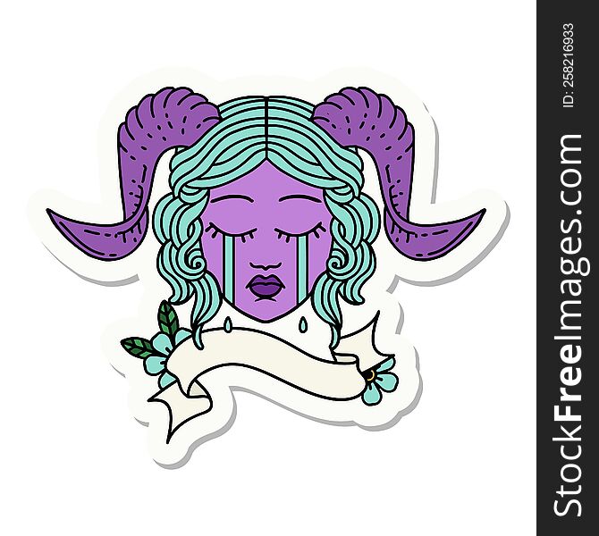 Tiefling Character Face  Sticker