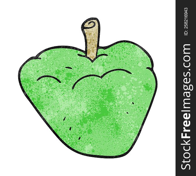 Textured Cartoon Organic Apple