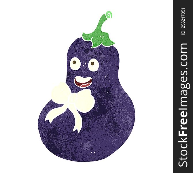 Retro Cartoon Eggplant
