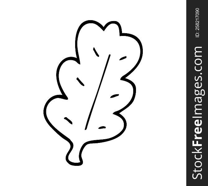 Line Drawing Cartoon Leaf