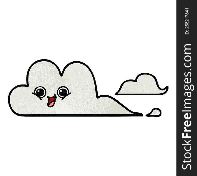 Retro Grunge Texture Cartoon Clouds