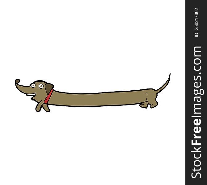 cartoon dachshund