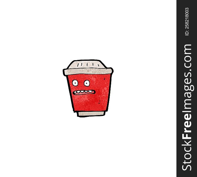 take out coffee cartoon character