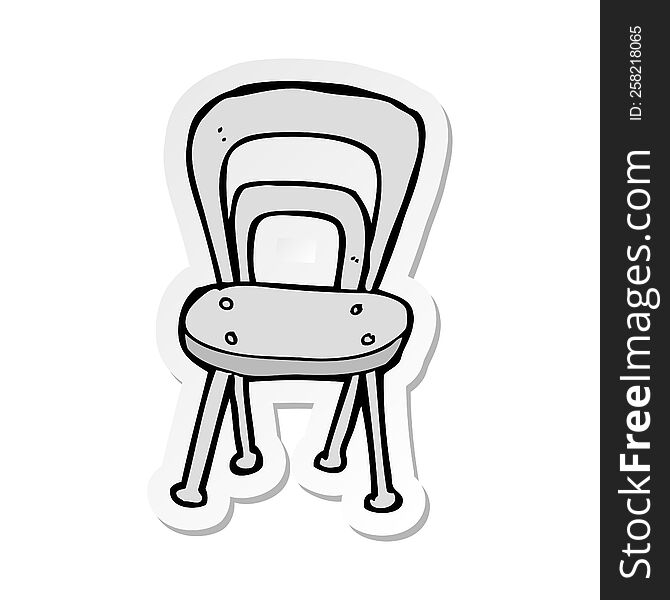 sticker of a cartoon chair