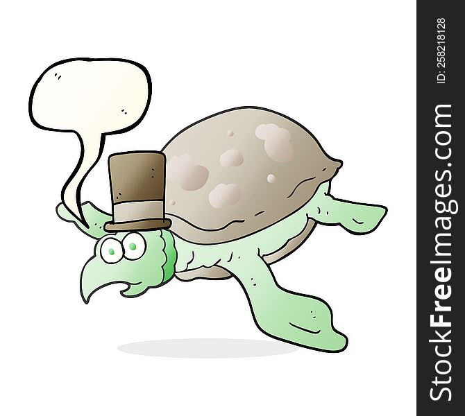 Speech Bubble Cartoon Turtle