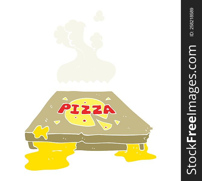 flat color illustration of pizza. flat color illustration of pizza