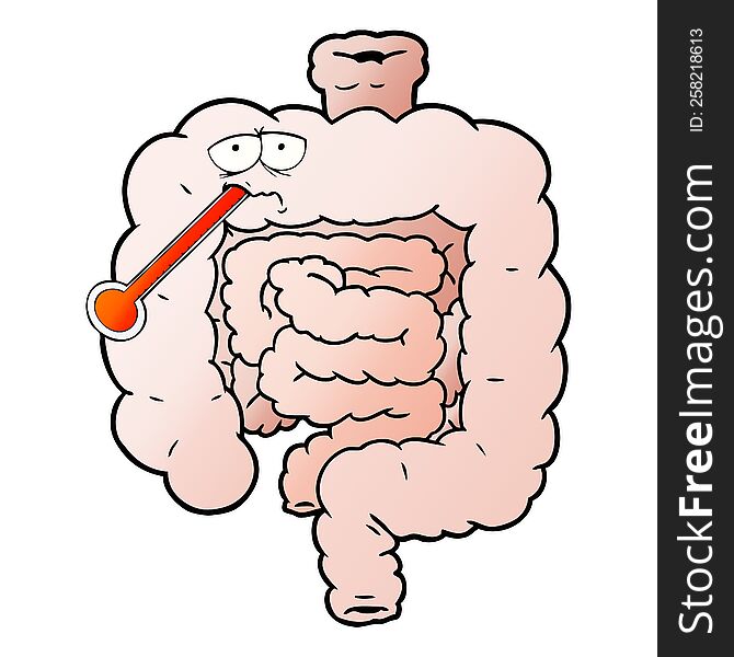 cartoon unhealthy intestines. cartoon unhealthy intestines