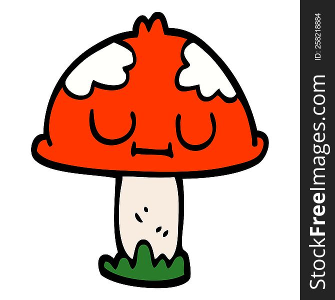 Cartoon Doodle Poisonous Toadstool