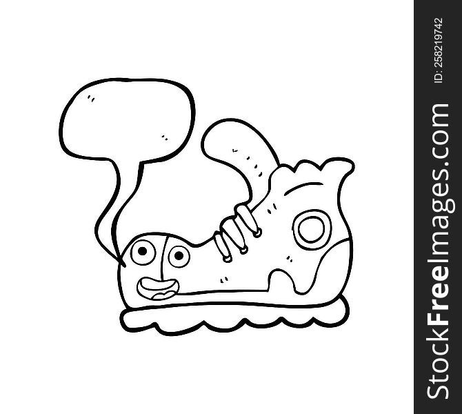 Speech Bubble Cartoon Sneaker