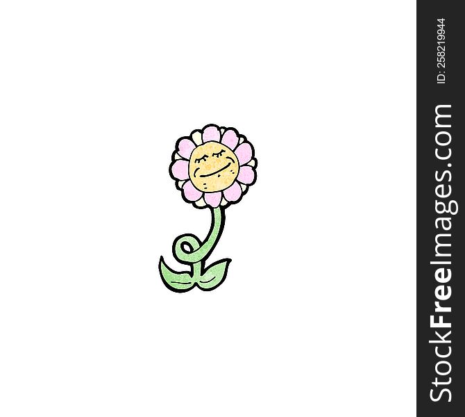 cartoon happy flower