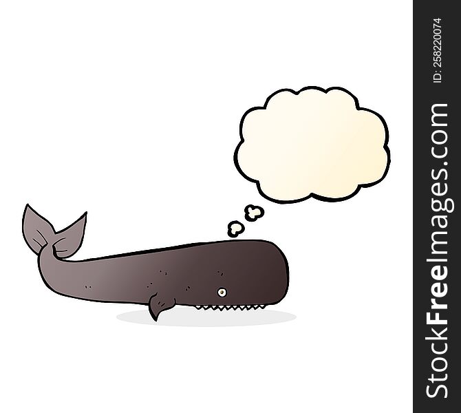 Cartoon Whale With Thought Bubble