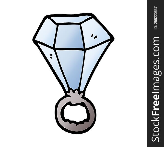 Cartoon Doodle Diamond Ring