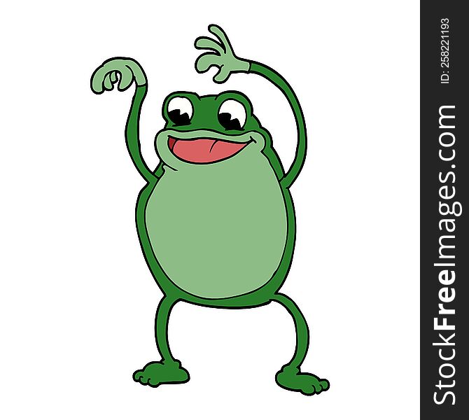 Cartoon Doodle Frog