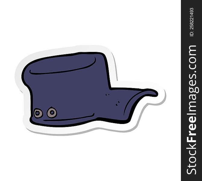 sticker of a cartoon uniform hat
