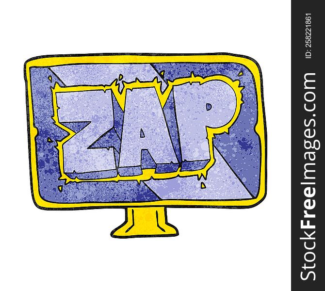 freehand textured cartoon zap screen