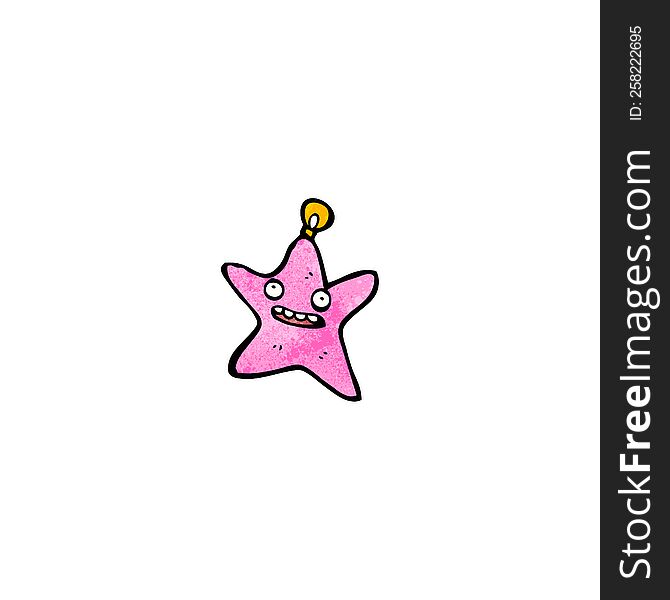 Cartoon Christmas Star Bauble