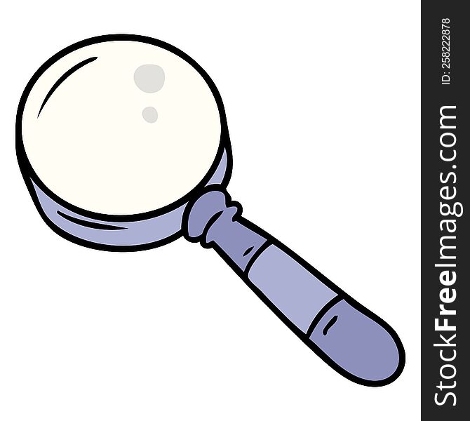 Cartoon Doodle Of A Magnifying Glass