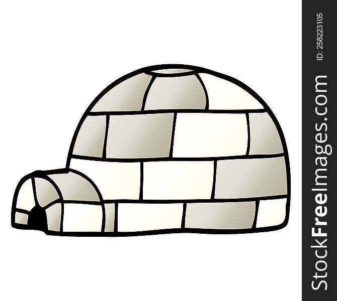 Cartoon Doodle Igloo