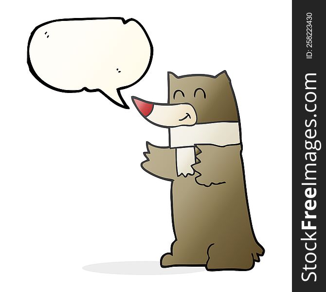 Speech Bubble Cartoon Bear