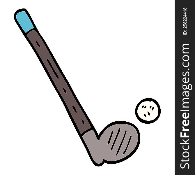 cartoon doodle golf club