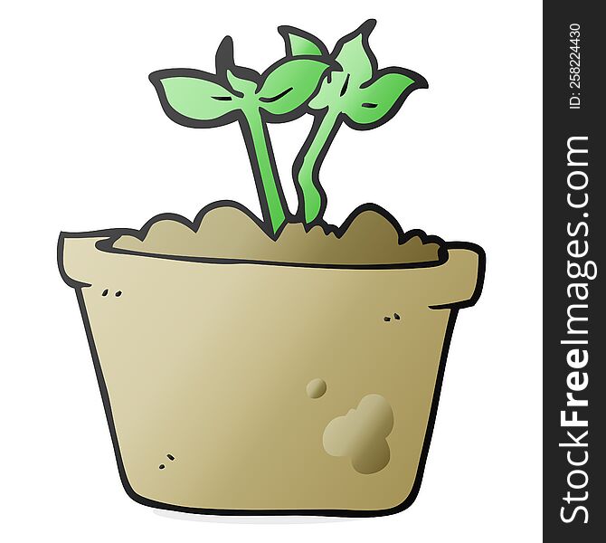 Cartoon Sprouting Plant