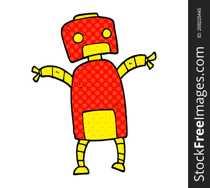 Cartoon Doodle Robot Dancing