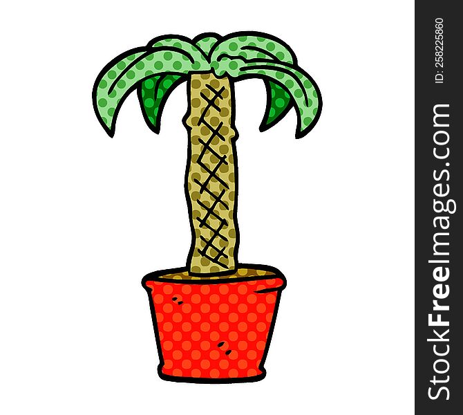 Cartoon Doodle Potted Plant