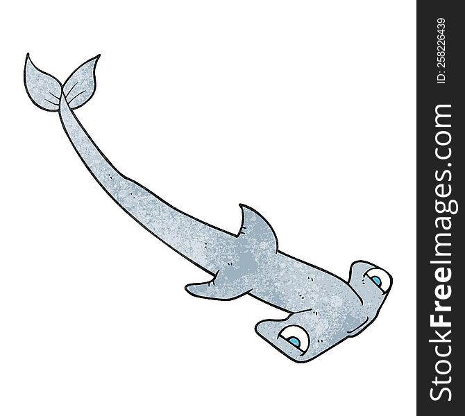 textured cartoon hammerhead shark