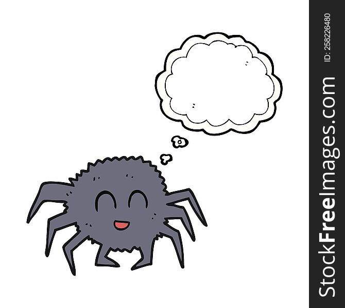 Thought Bubble Cartoon Spider