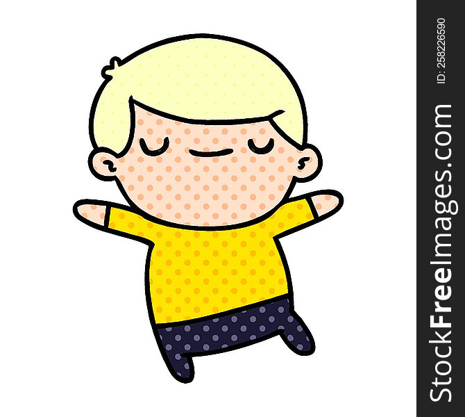 cartoon illustration of a kawaii cute boy. cartoon illustration of a kawaii cute boy
