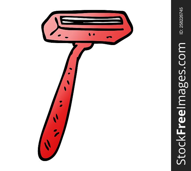 vector gradient illustration cartoon disposable razor