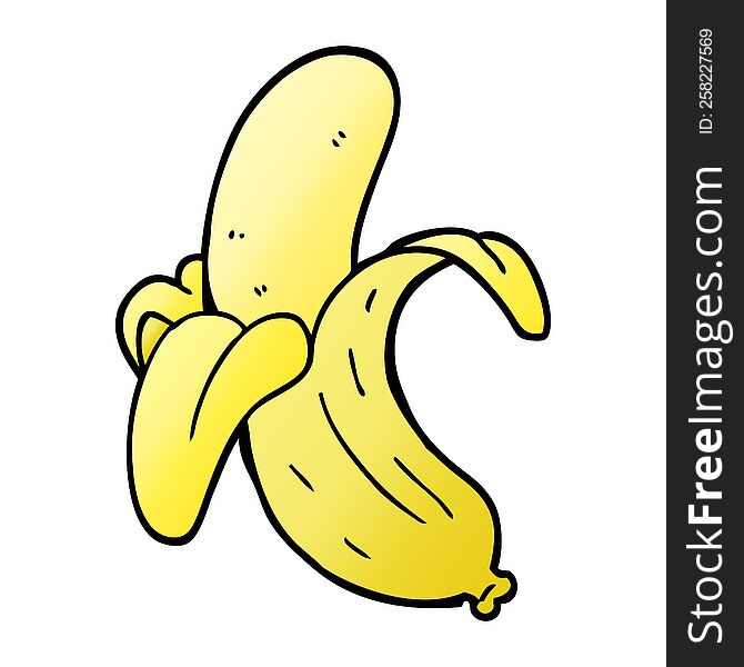 vector gradient illustration cartoon banana