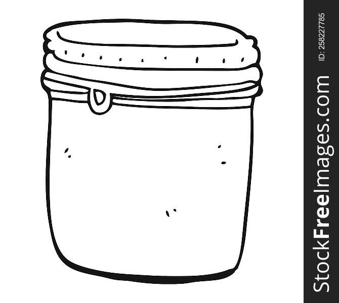 Black And White Cartoon Jar