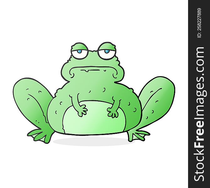 freehand drawn cartoon frog