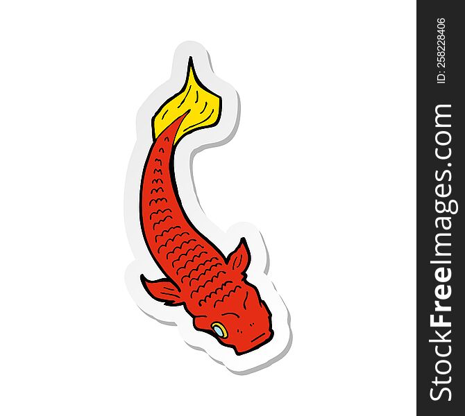 sticker of a cartoon fish