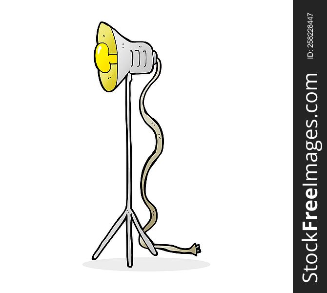 cartoon studio lamp shining