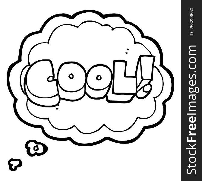 Cool Thought Bubble Cartoon Symbol