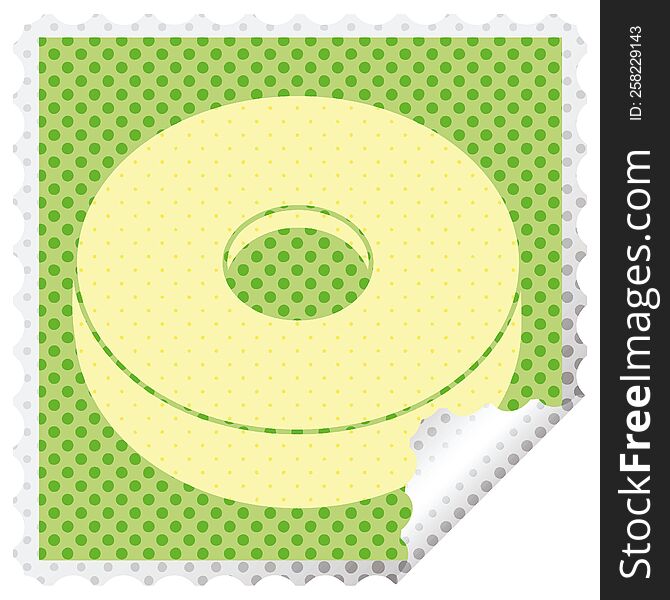 Donut Graphic Square Peeling Sticker