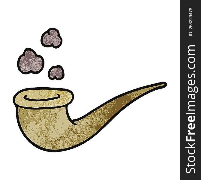cartoon doodle smoking pipe