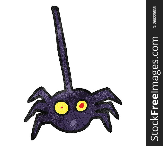 Textured Cartoon Halloween Spider