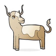 Cartoon Cow Stock Image