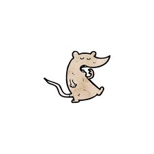 Cartoon Yawning Rat Stock Photography