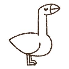 Goose Charcoal Drawing Royalty Free Stock Photography
