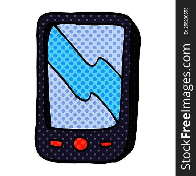 cartoon doodle mobile phone