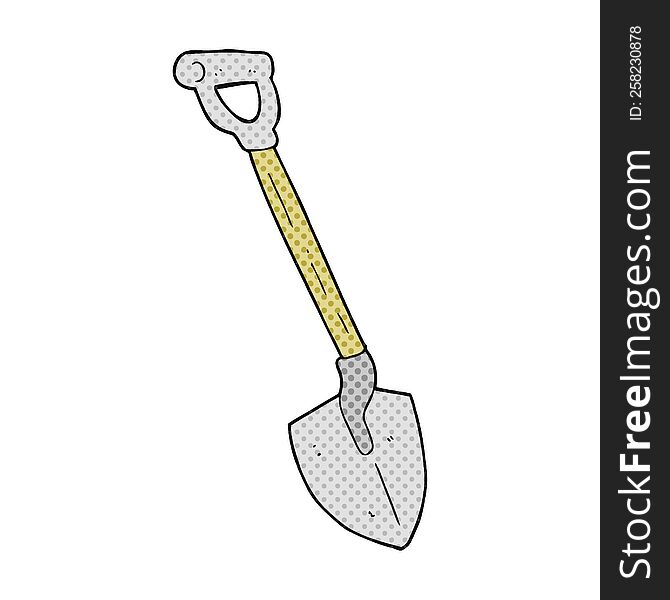 freehand drawn cartoon shovel