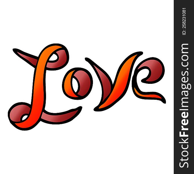 vector gradient illustration cartoon love banner