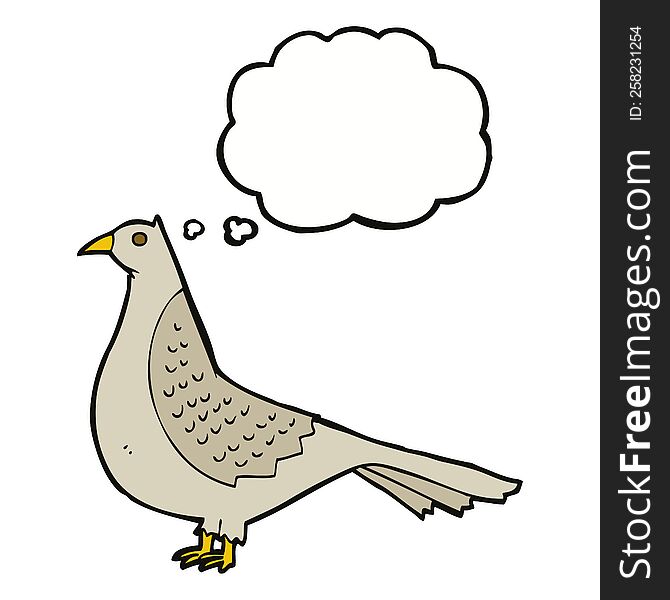 Cartoon Bird With Thought Bubble