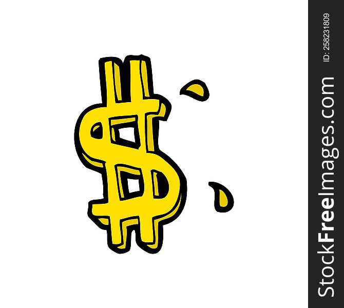 cartoon dollar symbol