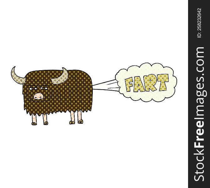 Cartoon Hairy Cow Farting