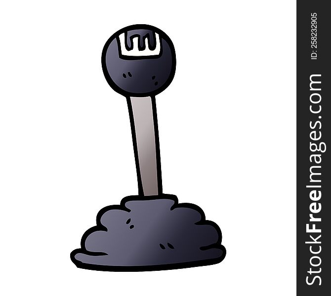 Cartoon Doodle Gear Stick